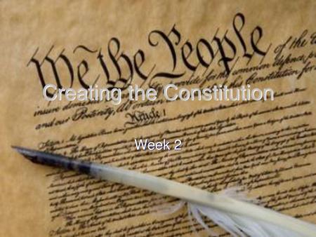 Creating the Constitution