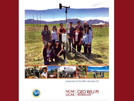 The GEO REU Community has been developing over the past five years