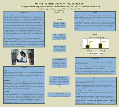 Protein synthesis inhibition and extinction: