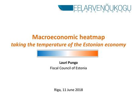 Macroeconomic heatmap taking the temperature of the Estonian economy