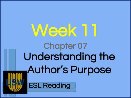 Understanding the Author’s Purpose