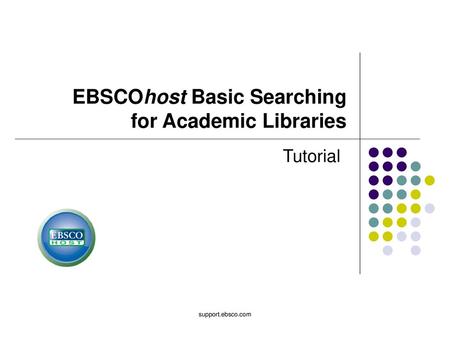 EBSCOhost Basic Searching for Academic Libraries