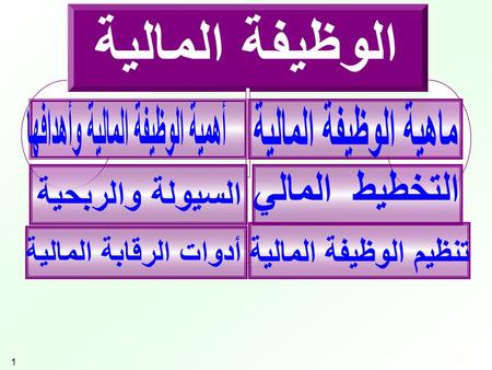 السيولة والربحية أدوات الرقابة المالية الوظيفة المالية