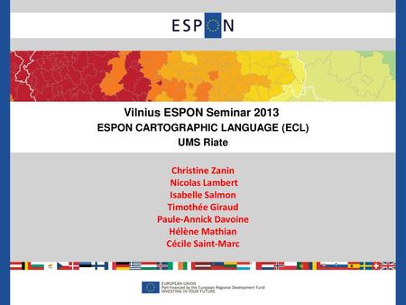 ESPON CARTOGRAPHIC LANGUAGE (ECL)