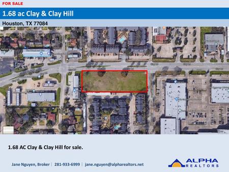 1.68 ac Clay & Clay Hill 1.68 AC Clay & Clay Hill for sale.