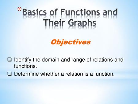 Basics of Functions and Their Graphs