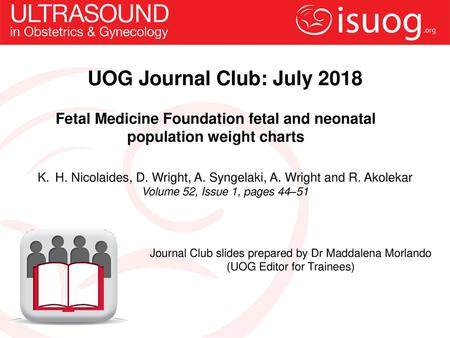 Fetal Medicine Foundation fetal and neonatal population weight charts