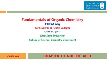 Fundamentals of Organic Chemistry