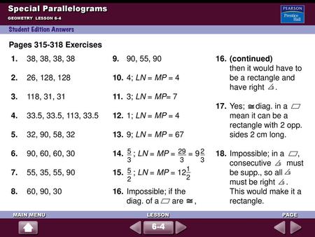 Special Parallelograms