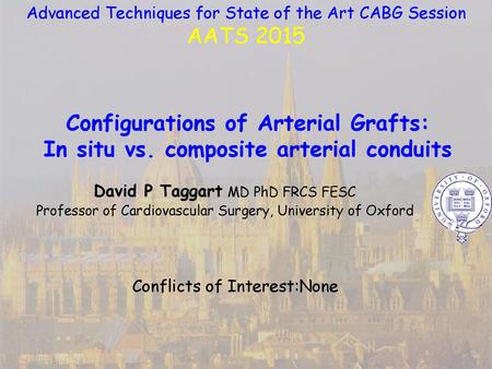 Configurations of Arterial Grafts: