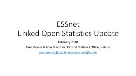 ESSnet Linked Open Statistics Update