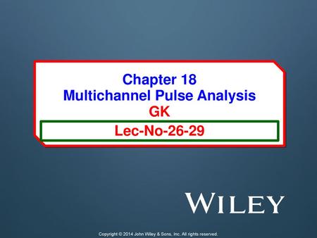 Multichannel Pulse Analysis