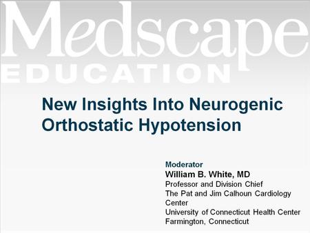 New Insights Into Neurogenic Orthostatic Hypotension