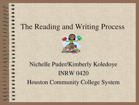 The Reading and Writing Process