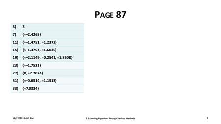 2.2: Solving Equations Through Various Methods