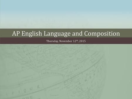 AP English Language and Composition