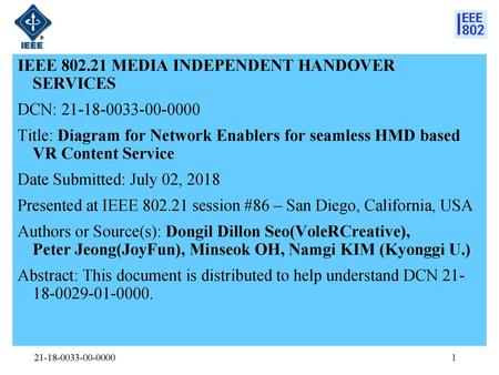 IEEE MEDIA INDEPENDENT HANDOVER SERVICES