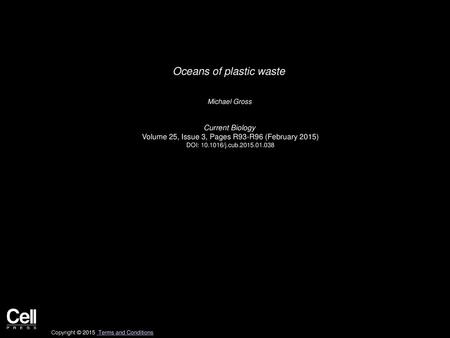 Oceans of plastic waste