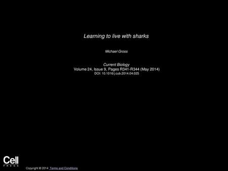 Learning to live with sharks