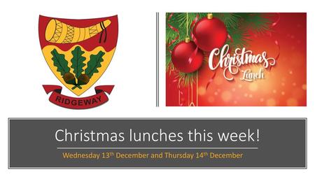 Christmas lunches this week!