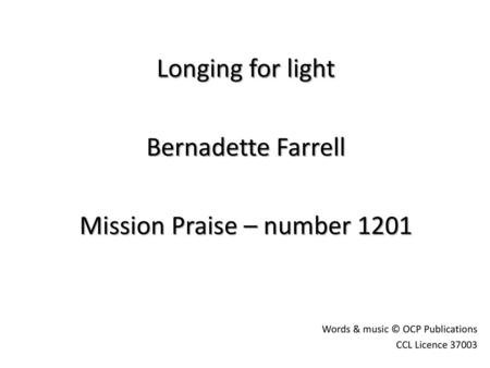 Mission Praise – number 1201