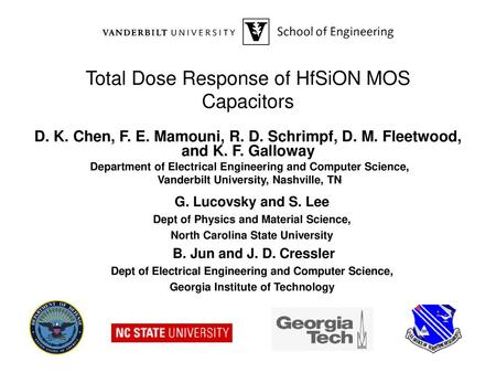 Total Dose Response of HfSiON MOS Capacitors