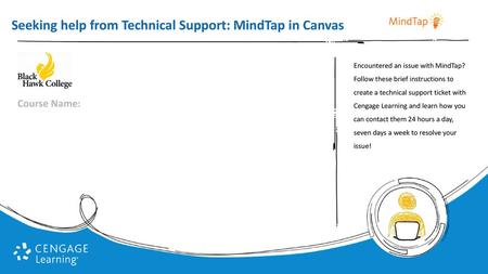 Seeking help from Technical Support: MindTap in Canvas