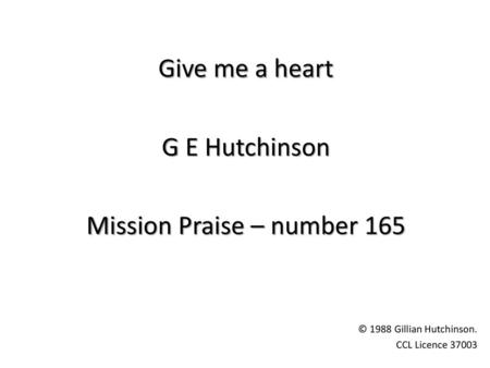 Mission Praise – number 165