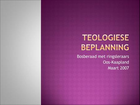 Teologiese Beplanning