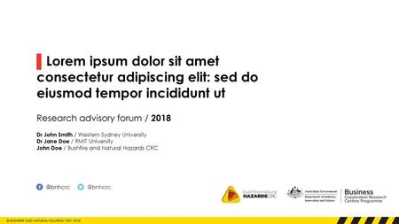 Research advisory forum / 2018