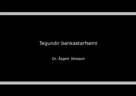 Tegundir bankastarfsemi