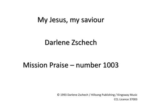 Mission Praise – number 1003