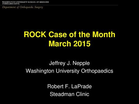 ROCK Case of the Month March 2015