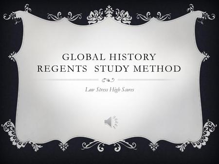 Global History Regents Study Method