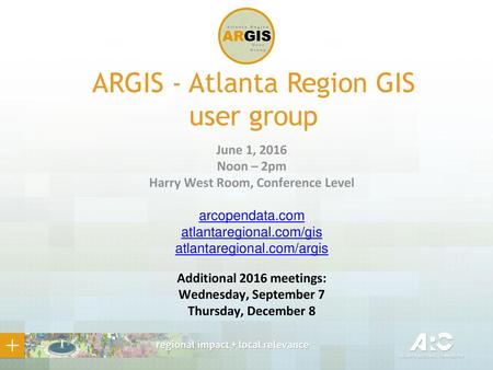 ARGIS - Atlanta Region GIS user group