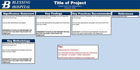 Title of Project References Tips Significance Statement Key Findings