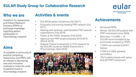 EULAR Study Group for Collaborative Research