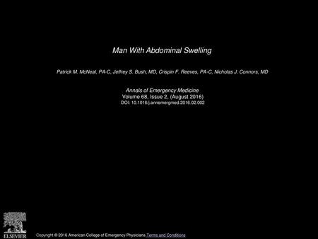 Man With Abdominal Swelling