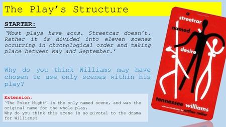 The Play’s Structure STARTER: