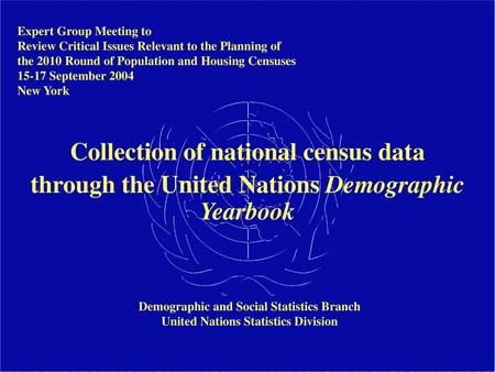 Collection of national census data