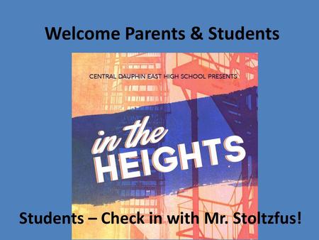 Welcome Parents & Students