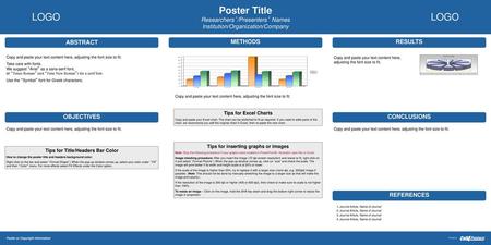 Tips for inserting graphs or images Tips for Title/Headers Bar Color