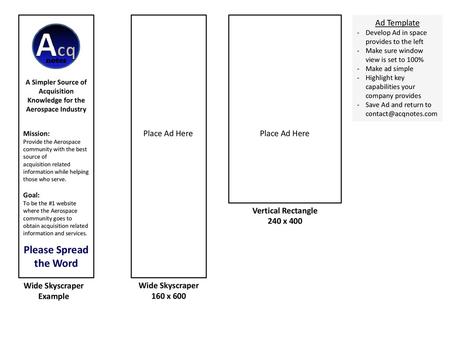 A Simpler Source of Acquisition Knowledge for the Aerospace Industry