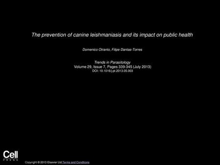 The prevention of canine leishmaniasis and its impact on public health