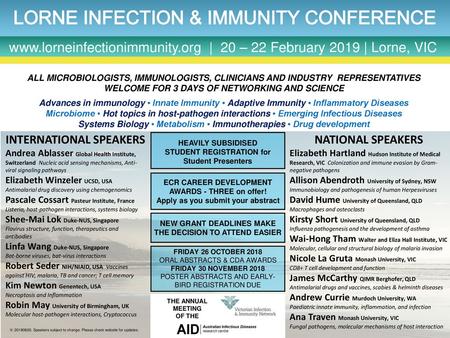 LORNE INFECTION & IMMUNITY CONFERENCE