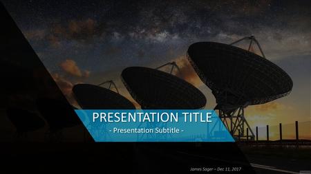 - Presentation Subtitle -