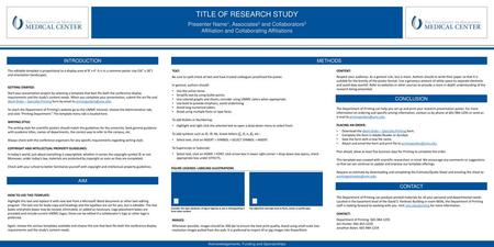 TITLE OF RESEARCH STUDY