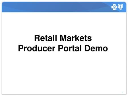 Retail Markets Producer Portal Demo.