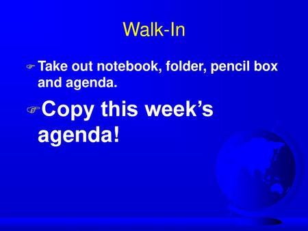 Copy this week’s agenda!