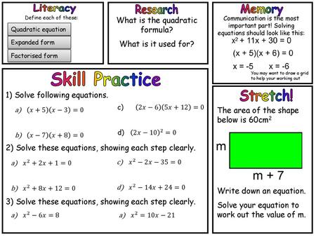 What is the quadratic formula?